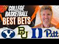 Tuesday College Basketball BEST Bets! | BYU vs Baylor | Duke vs Pitt