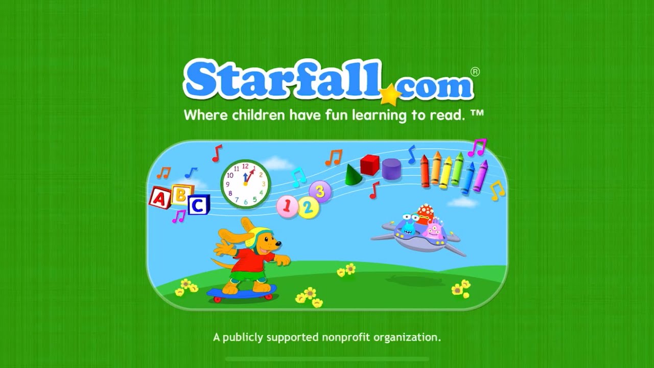 Learning Abc Song For Kids Starfall Abc Youtube