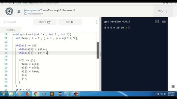 QuickSort | implementation | c programming | কুইক সর্ট অ্যালগরিদম | bangla turorial