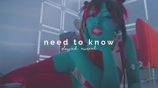 doja cat - need to know slowed + reverb