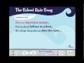 The school rule song  words on screen original  school songs