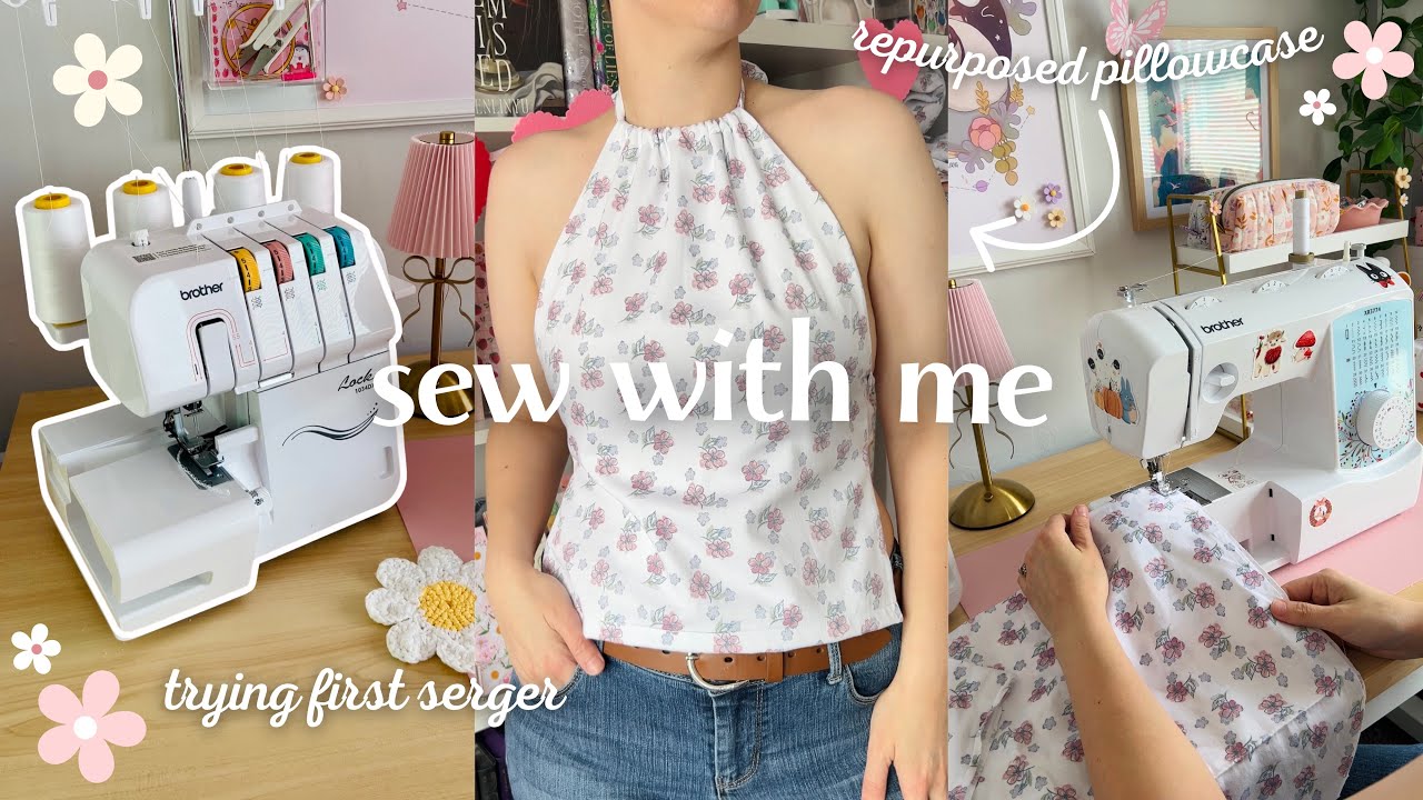 Pillowcase into Spring Top! 🌷🪡 repurposing fabric into shirt +
