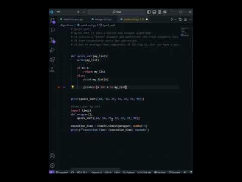 Quick Sort with Python - YouTube