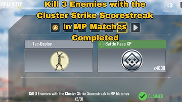 Kill 3 Enemies with the Cluster Strike Scorestreak in MP Matches Cod Mobile 2023