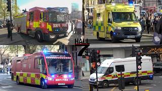 London Fire Brigade - Euston A236, LAS, AT2, Fire Investigations, Chief, & Command Unit 2 Responding