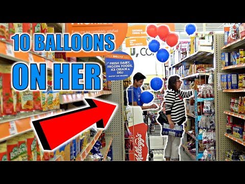 PINNING BALLOONS TO STRANGERS CHALLENGE**KNIFE PULLED**