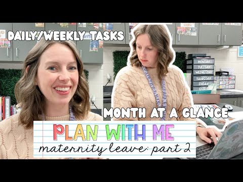 MATERNITY LEAVE PLAN WITH ME | part 2: daily tasks & month at a glance