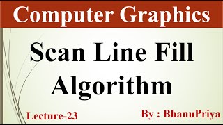 Scan Line Fill Algorithm in Computer Graphics | Computer Graphics by BhanuPriya | Lec-23