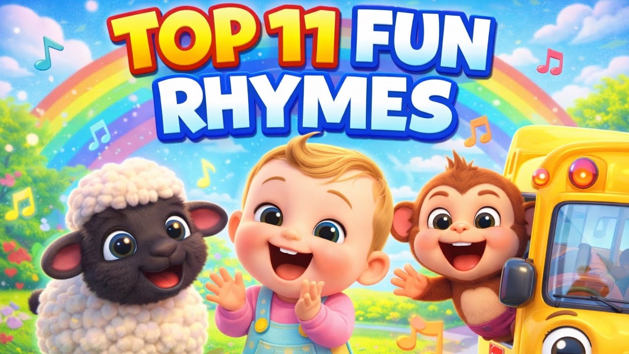 Top 11 Fun Baby Nursery Rhymes | 20 Minutes Non-Stop Songs for Kids ...