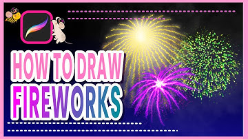 How To Draw Fireworks In Procreate - Procreate Tutorial For Beginners