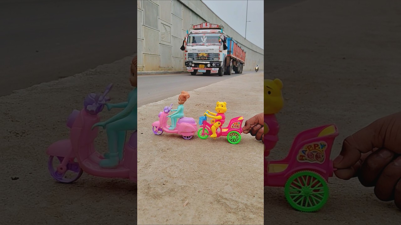 Remote Control Scooty Girl And Monkey Scooter Unboxing And Testing Short ||