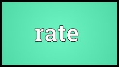 Rate Meaning 
