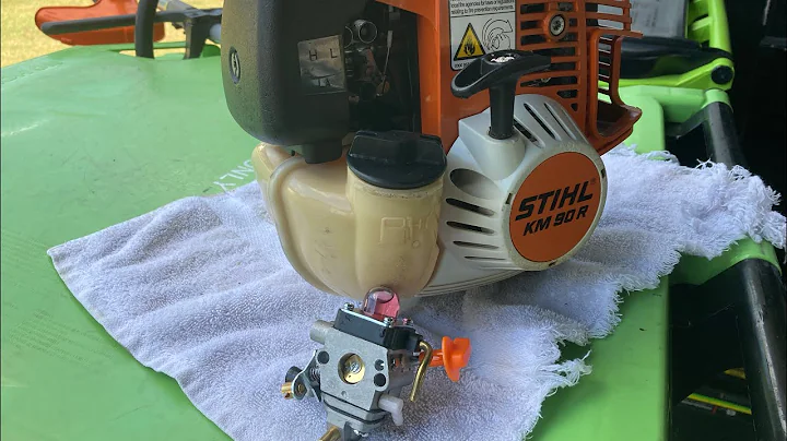 How to replace the carburetor on a Stihl FS90R, 100RX, 110, 130 4-Mix trimmer