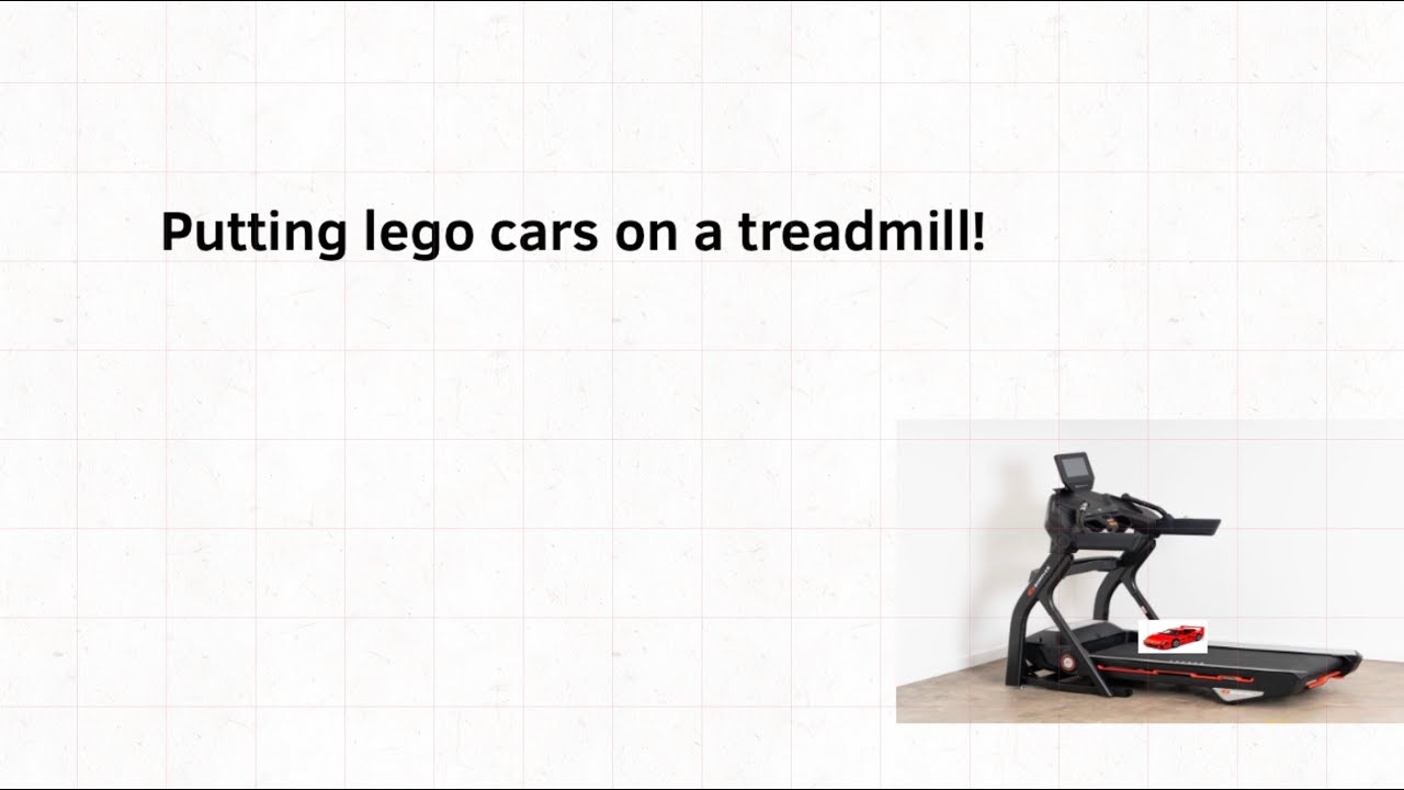 Putting lego cars on a treadmill (might be upside down) YouTube