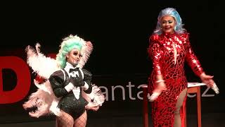 Drag Story Time: Protecting and Celebrating Queer Spaces | Trashy & Xinistra | TEDxSantaCruz