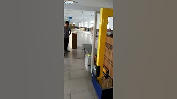 Automatic big size box tape top bottom sealing machine with PP strapping packing machine testing vid
