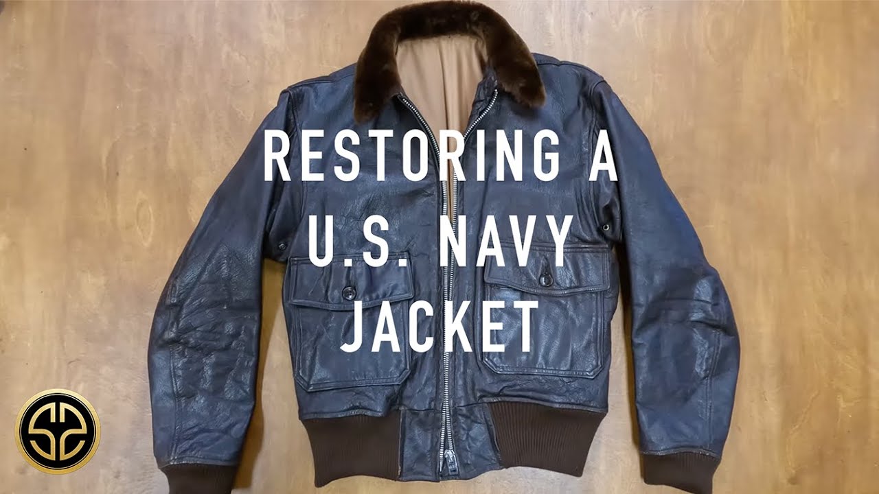 $550 Restauration on a U.S. Navy Leather Jacket