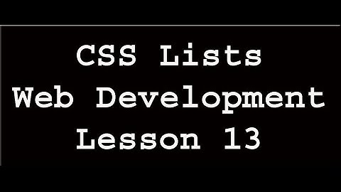 CSS Lists | Web Development | Lesson 13 (In Urdu/Hindi)