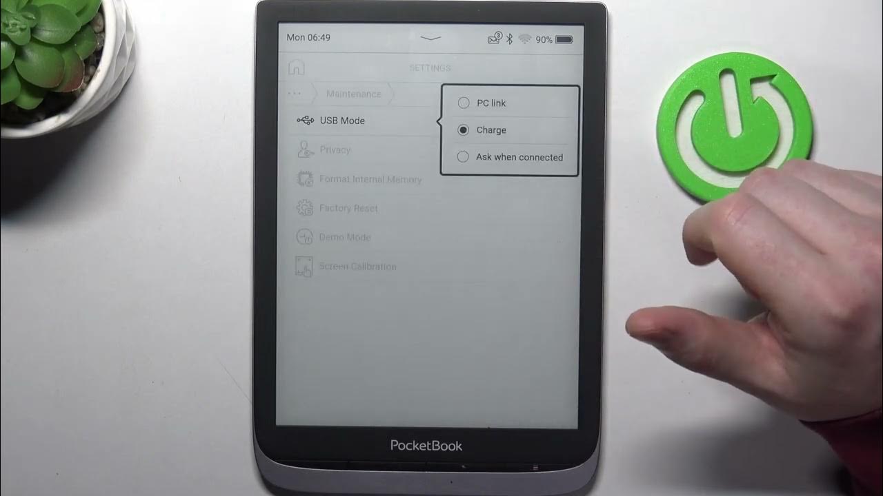 How to change usb connection settings on pocketbook inkpad 3 pro youtube