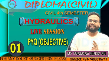 Hydraulics | 2020 (LE) |Objective Question | Bridge To Success Diploma for civil