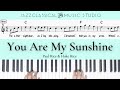 You Are My Sunshine Paul Rice Hoke Rice Piano Tutorial EASY WITH Music Sheet JCMS