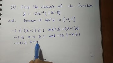 Find the domain of y=cos inverse (|x-1|) class 12 by Classy maths academy