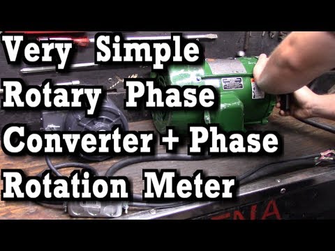 Simple Rotary Phase Converter and info on Phase Rotation Meters ||| Final 3 Phase Video