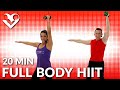 20 Minute Full Body HIIT Workout for Fat Loss - 20 Min Dumbbell HIIT Workouts at Home with Weights