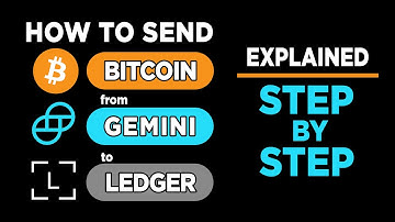 How to send BITCOIN from GEMINI to LEDGER explained