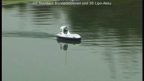 RC Hovercraft On Water