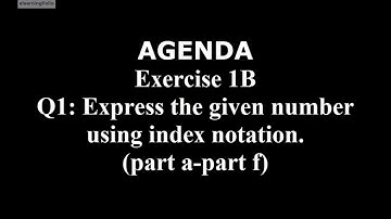 Factors and Multiples | Problem and Solution |  Express each using Index Notation.
