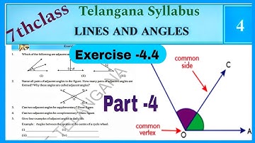 7thClass, Lines and Angles, Exercise 4.4, @mathsworldmakessmartintelugu