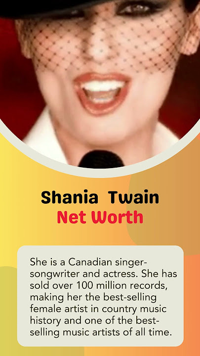 Shania Twain Net Worth 2023 💰 #networth #celebrity #shaniatwain #singer