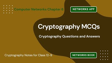 Cryptography MCQs Questions Answers PDF | Class 12–9 Cryptography Notes | Networks Ch 6 MCQs | App