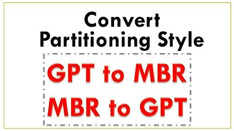 How To Convert GPT To MBR or MBR To GPT with Command