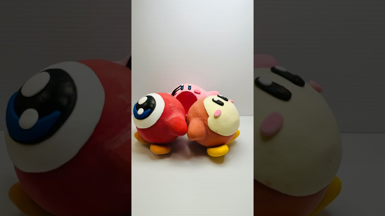 【粘土×コマ撮り】2体同時吸い込み‼︎カービィルーレット開始⁉︎ Double Inhale Attack!! Kirby Roulette Begins!? Kirby