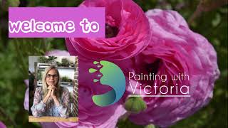 Molding Paste Watercolor Painting Rose by Victoria Gobel