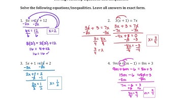 Notes 1 5 Video   Solving Multistep Equations and Inequalities