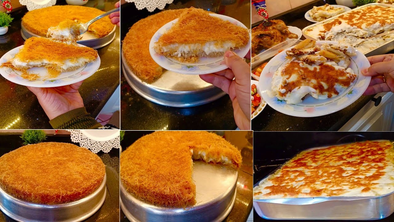 شهر رمضان طالع يجري بسرعه استني شويه لسه مشبعناش منك عملت احلي كنافة بالقشطة 