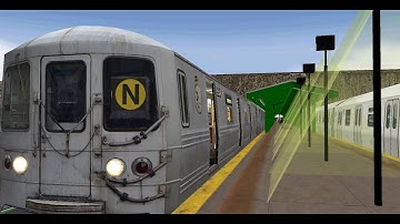 OpenBve Run Multiplayer RP: R46 N Train to Coney Island via Whitehall and West End