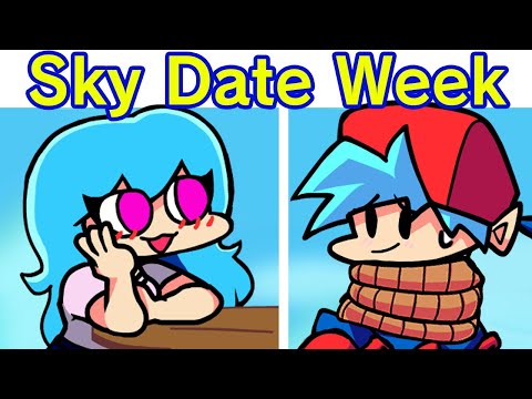 Friday Night Funkin' - VS Sky Date FULL WEEK + Cutscenes (FNF Mod/Hard) (FanGirl Mod/Sky x BF)