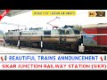 📢 TRAINS ANNOUNCEMENT AT SIKAR JUNCTION PART - 1