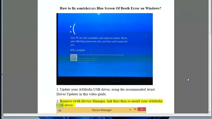 Fix asmtxhci.sys Blue Screen Of Death Error on Windows 11/10/8/7