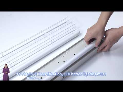What are the conditions required for led batten lighting to pass VDE certification？