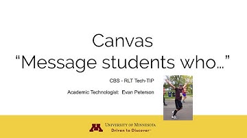 Canvas:  Message students who