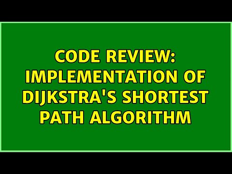 Code Review: Implementation of Dijkstra's shortest path algorithm