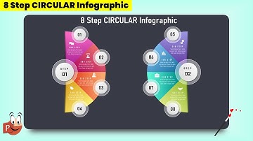 33.PowerPoint Presentation with 8 Step Circular Infographic Design|3D pie charts| Powerpoint free