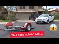 Car falls off tow dolly!   Plot twist at the end!