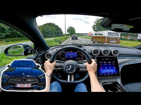 2022 Mercedes C-Class Estate C300e POV Test Drive: 313 HP Plug-In Hybrid Stationwagon