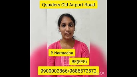 Got placed from Qspiders Old Airport Road  |  B Narmadha Priyadarshini